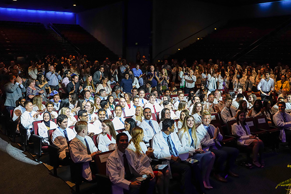 Students and families celebrating the 2022 FAU White Coat Ceremony