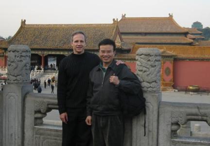 Shusterman with Professor Peng Feng in Beijing
