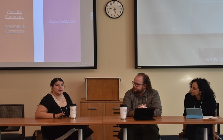 PhD students Ana-Christina Acosta Gaspar De Alba, Ali Friedberg Tal-mason, and Charlie Gleek hosted a panel along with FAU's Dr. Wendy Hinshaw at FAU's "2018 Teaching with Technology Showcase" on April 20 at FAU's Davie campus