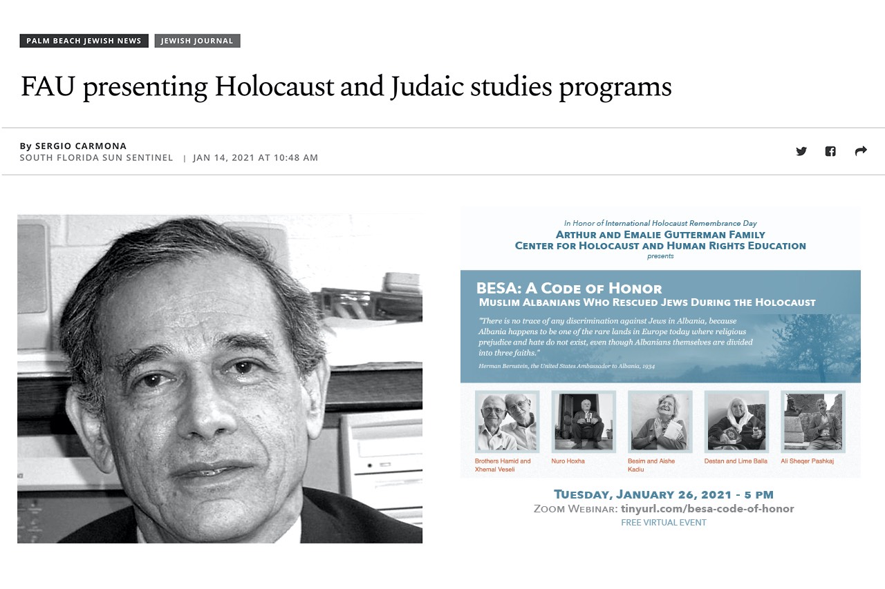 FAU presenting Holocaust and Judaic studies programs