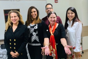 Left to right: Luzmila Perez (Secretary), Roxana Ambrosini (VP), Luis Reyes (COSO Representative/Treasurer), Dr. Nancy Poulson (Adviser), Gabriela Penagos (President)
