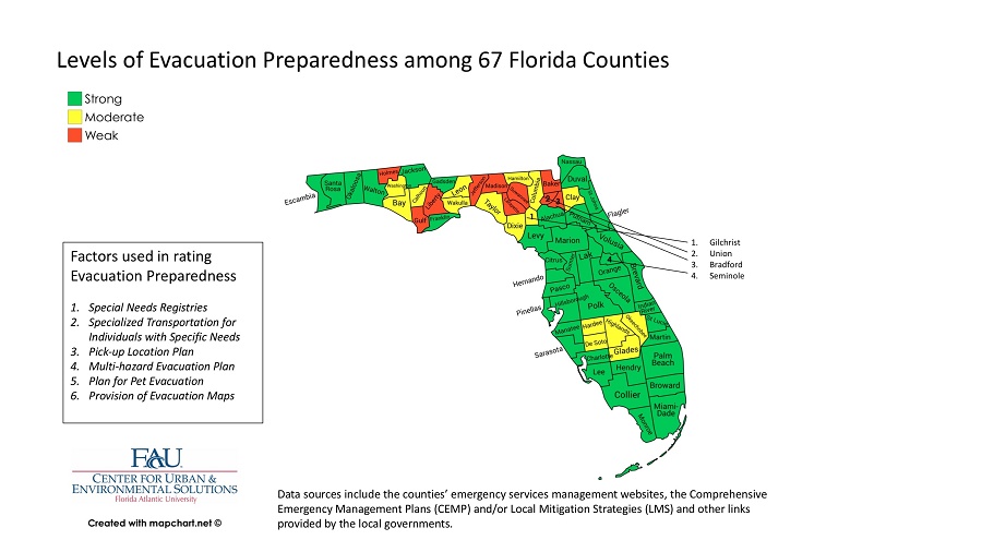 Florida hurricane preparedness map