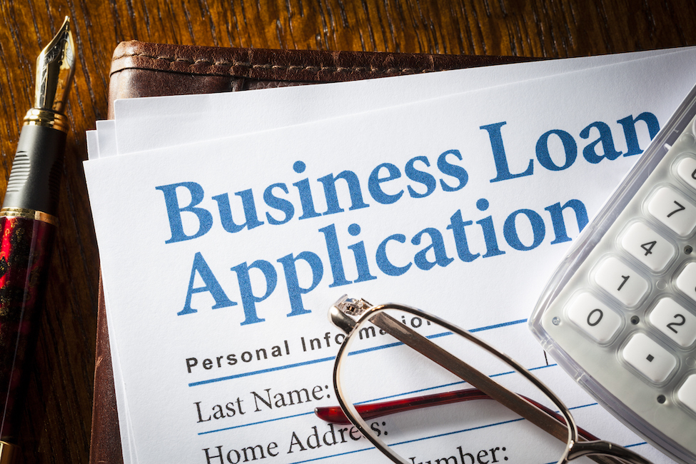 Small business loan application. 