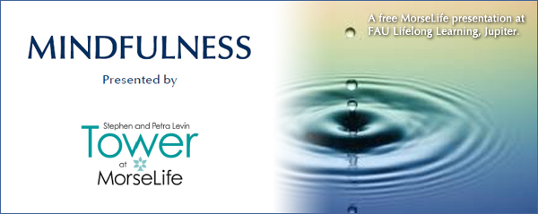 Mindfulness - Presented by Stephen and Petra Levin Tower at MorseLife; A free MorseLife presentation at FAU Lifelong Learning, Jupiter;