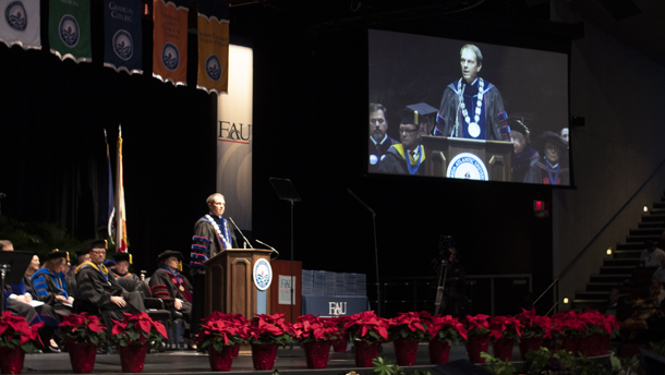 President John Kelly Speaking during commencement