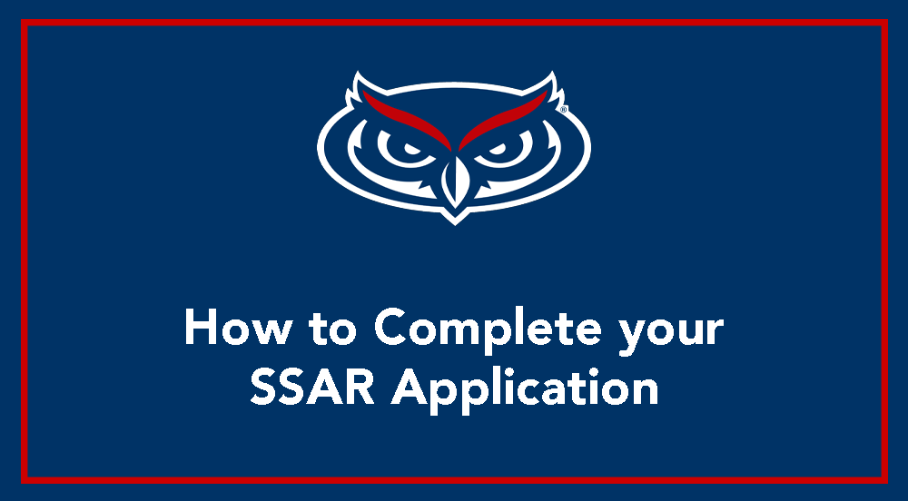 How to Complete your SSAR Application video