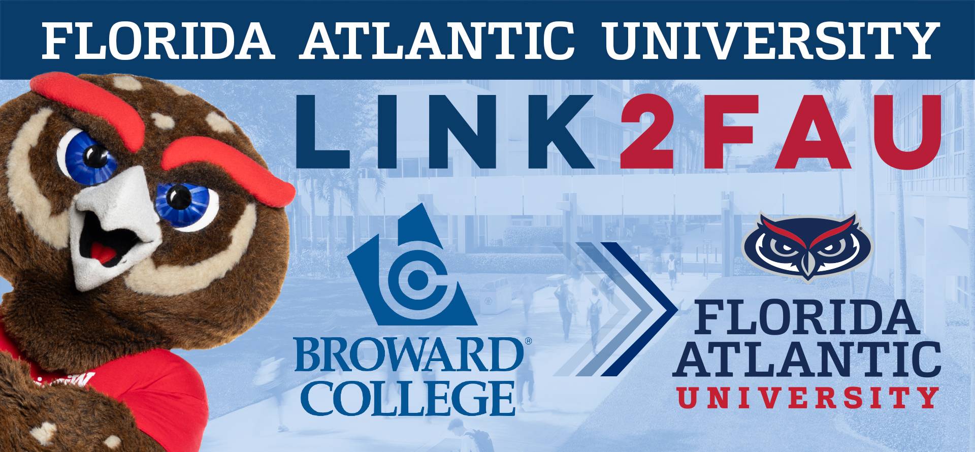 Link 2 FAU broward college banner