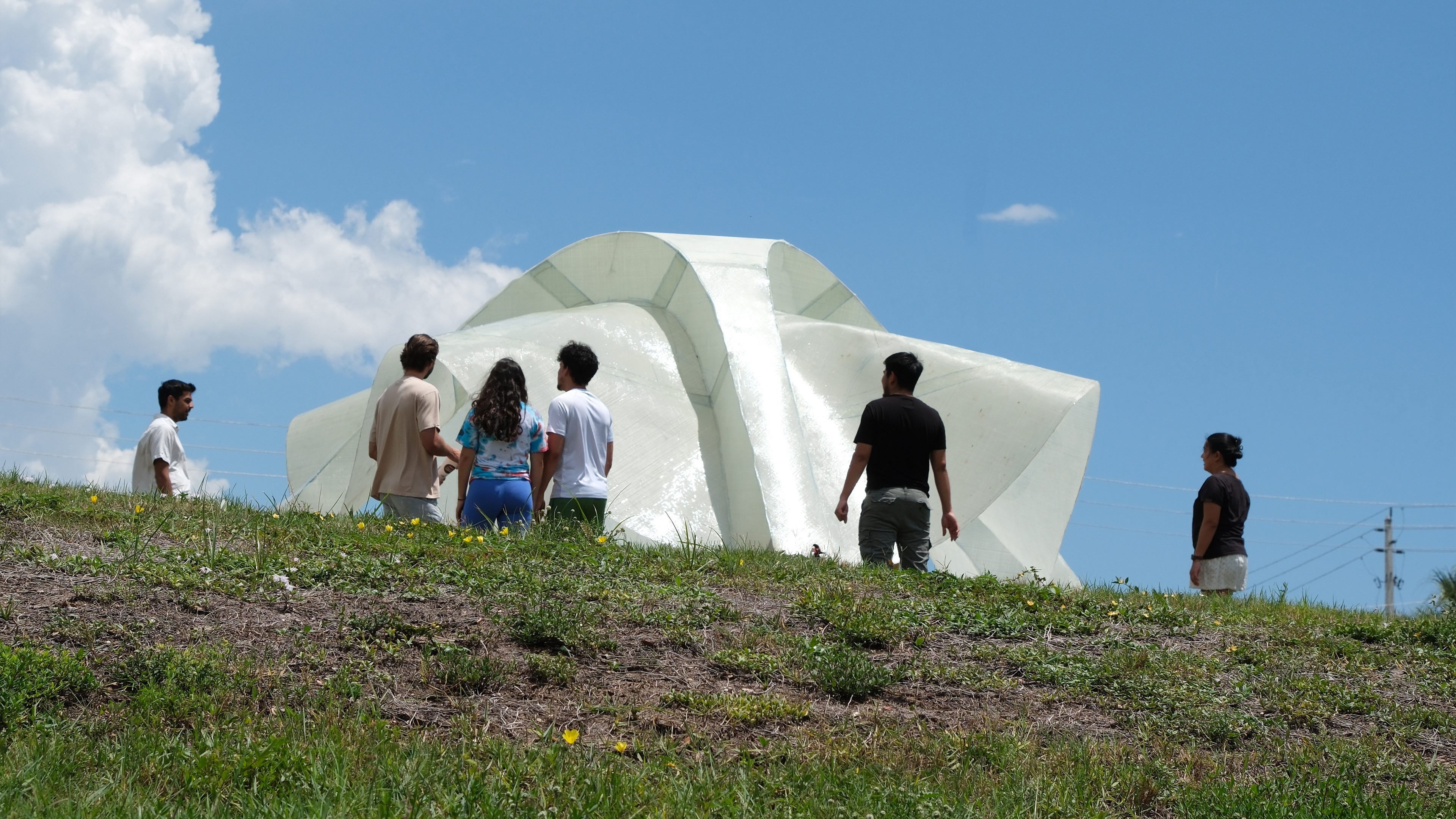 google dome built by students with Joesph Choma