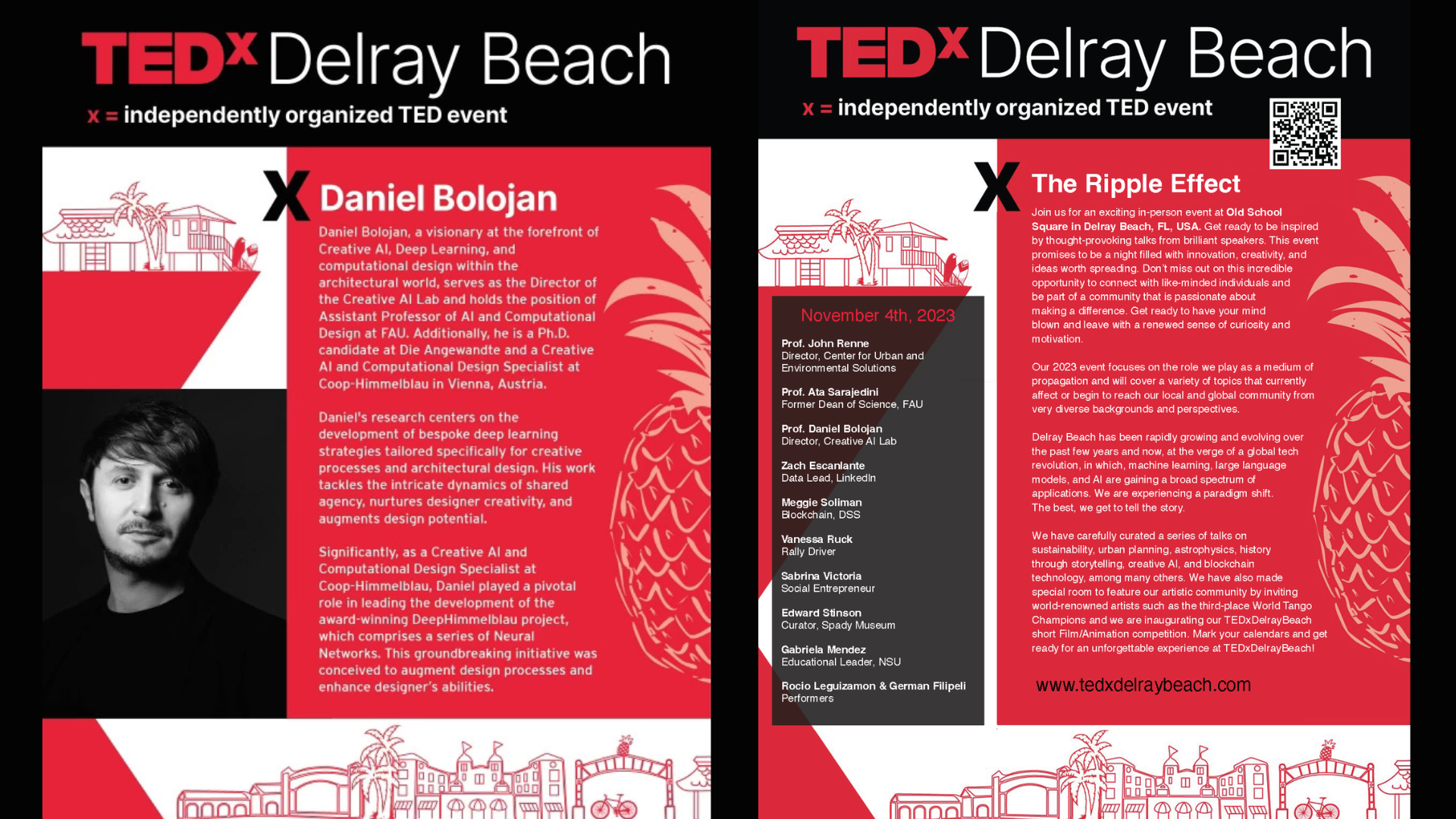 ASSISTANT PROFESSOR, DANIEL BOLOJAN WILL DELIVER A TALK ON CREATIVE AI AT TEDX DELRAY BEACH