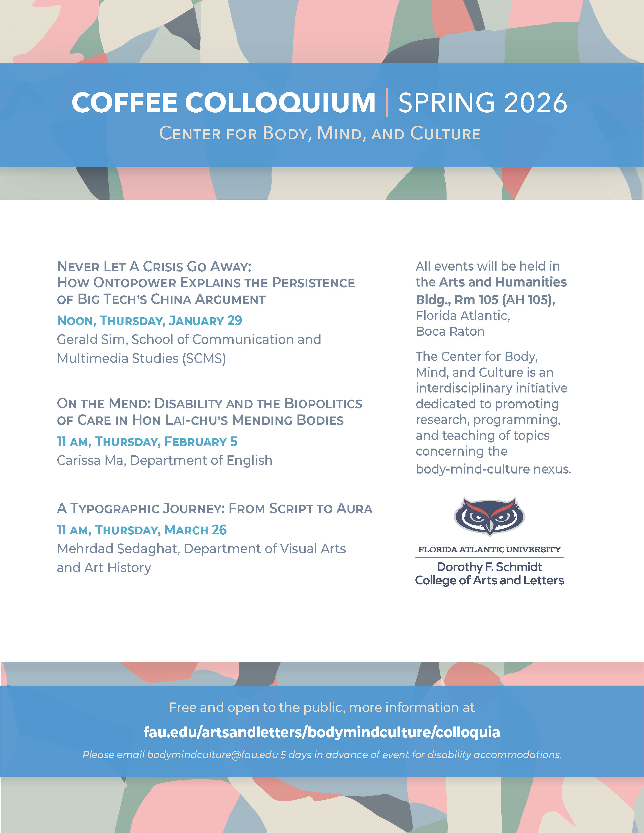 Coffee Colloquiem spring 2026