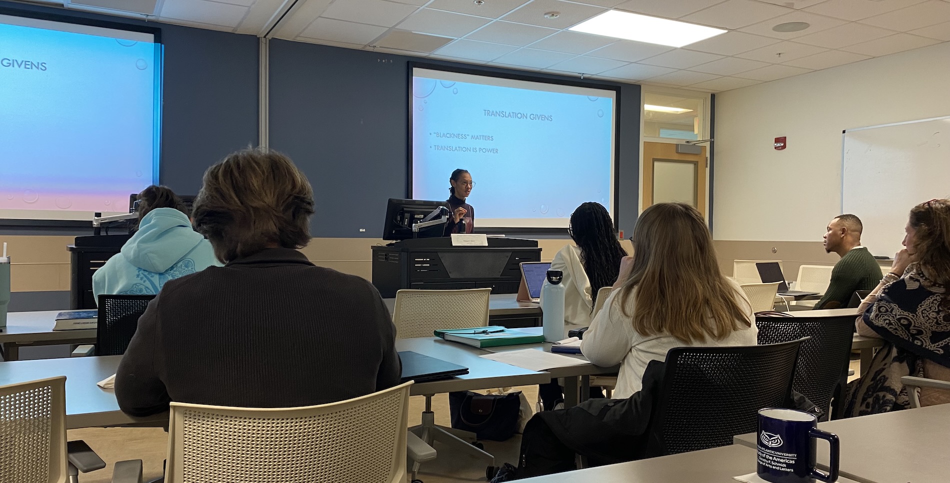 Hemispheric Confluences Symposium Symposium conference room and speaker