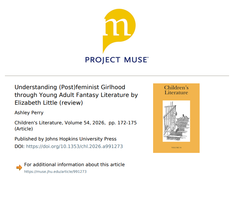 Comparative Studies PhD Student Ashley Perry Publishes Review in Children’s Literature