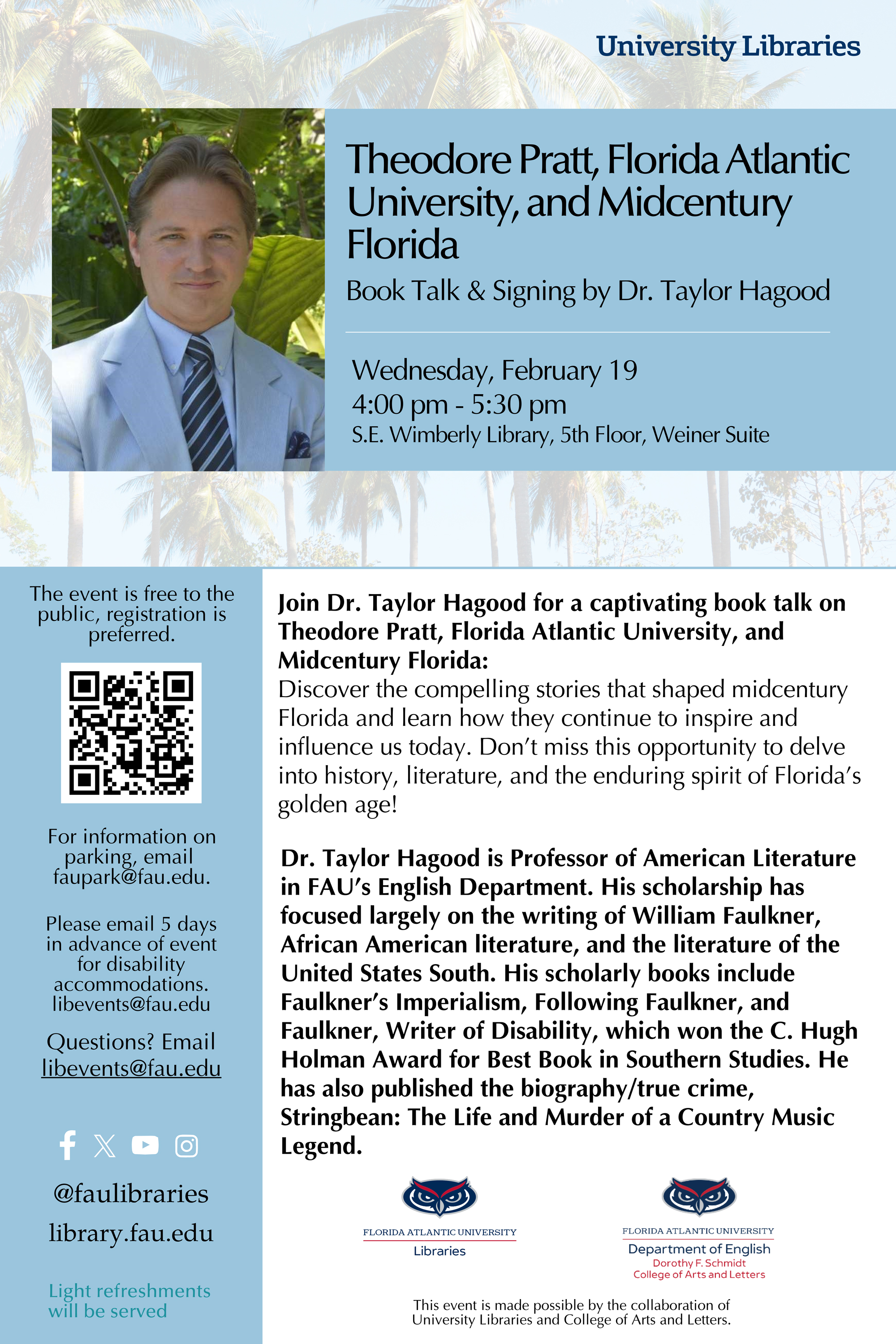 Hagood Book Talk Flyer