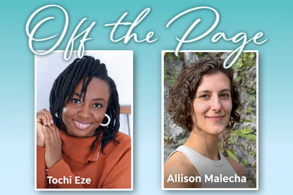 photographs of Tochi Eze and Allison Malecha with the title 