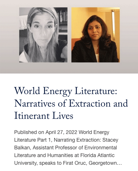 World Energy Literature Podcast