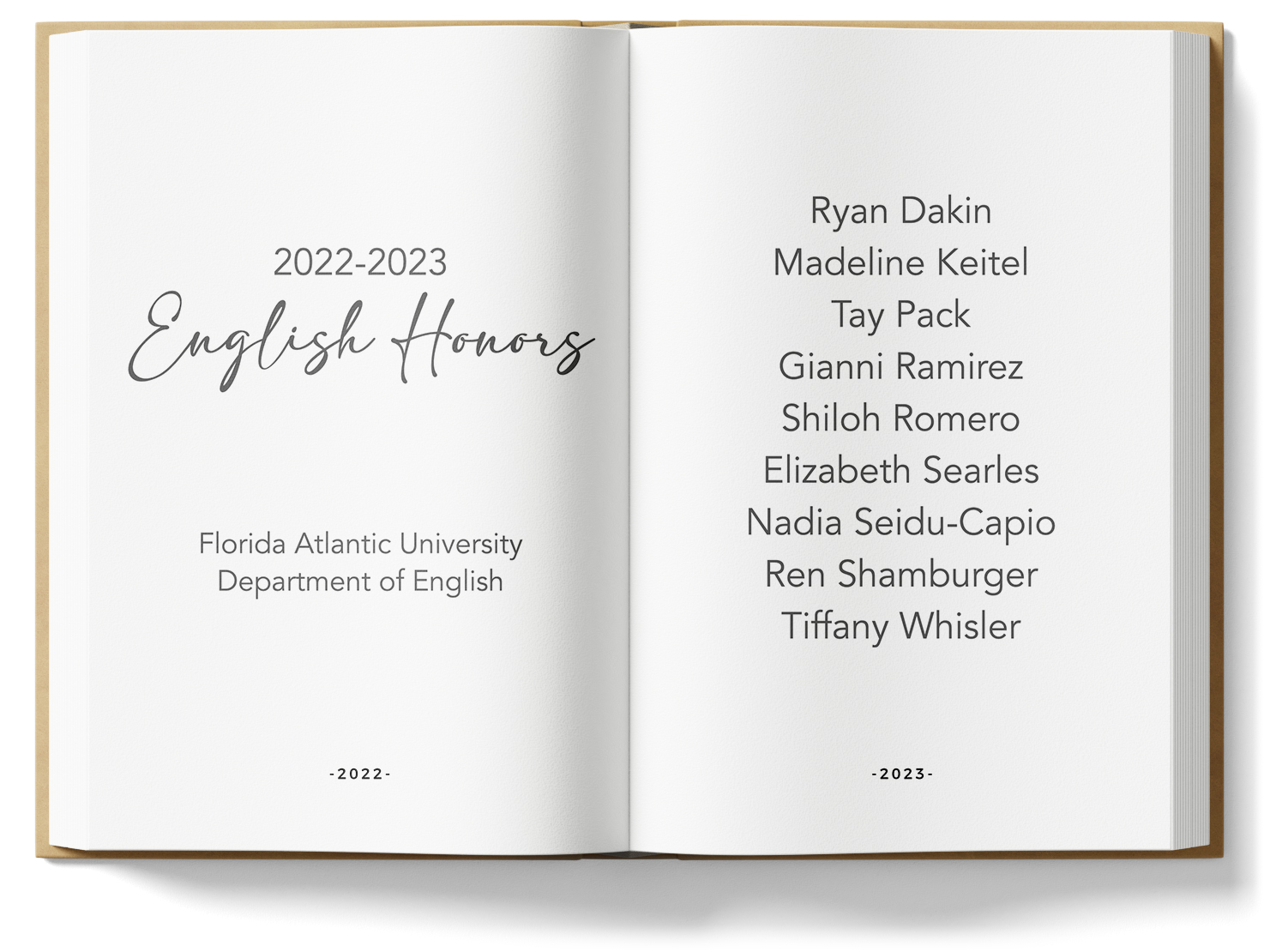 English Honors Cohort 2022-2023
