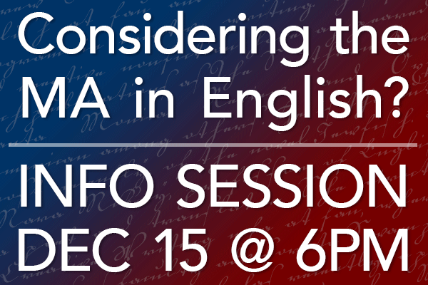 MA in English Information Session