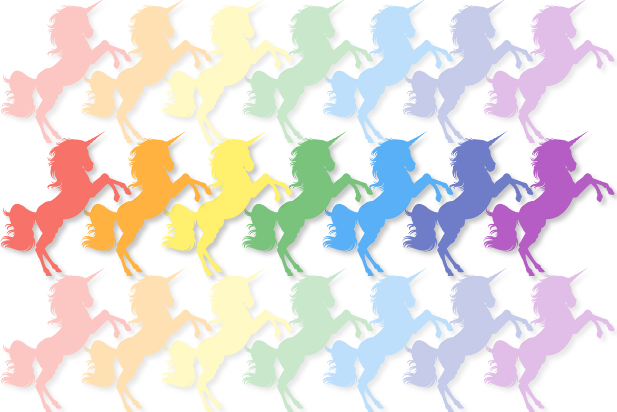 multicolor unicorns