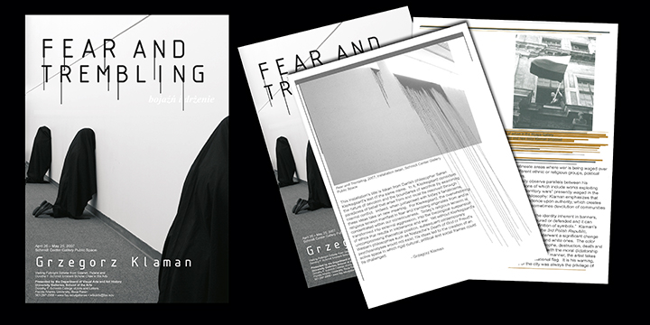Grzegorz Klaman: Fear and Trembling Poster Blochure