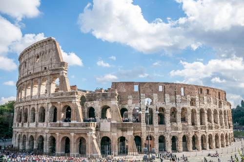 This is a picture of the Colosseum in Rome, Italy.