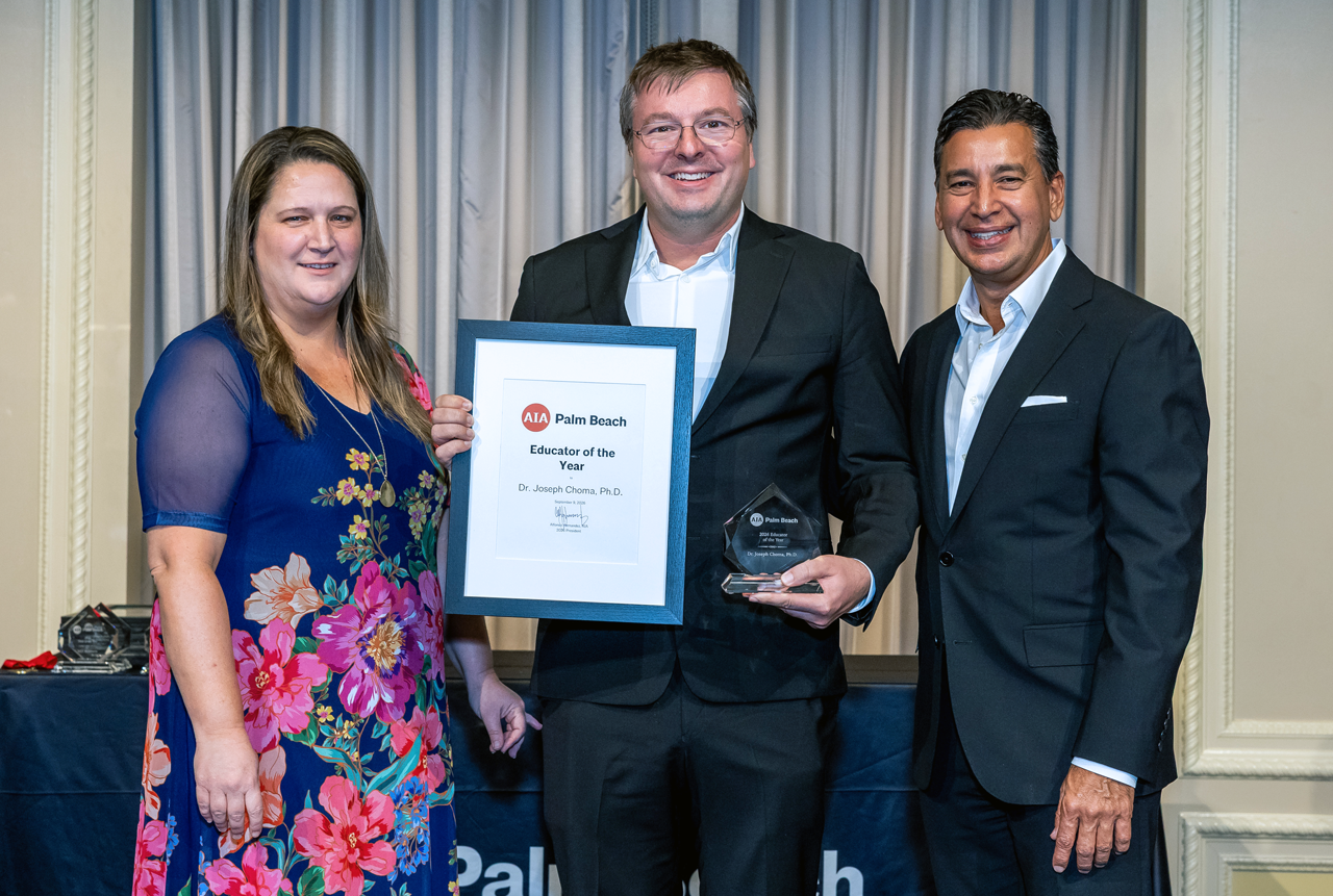 Joseph Choma Named Educator of the Year by AIA Palm Beach