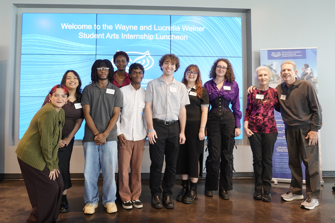 The College hosted its inaugural luncheon celebrating the Wayne and Lucretia Weiner Arts Internship Program