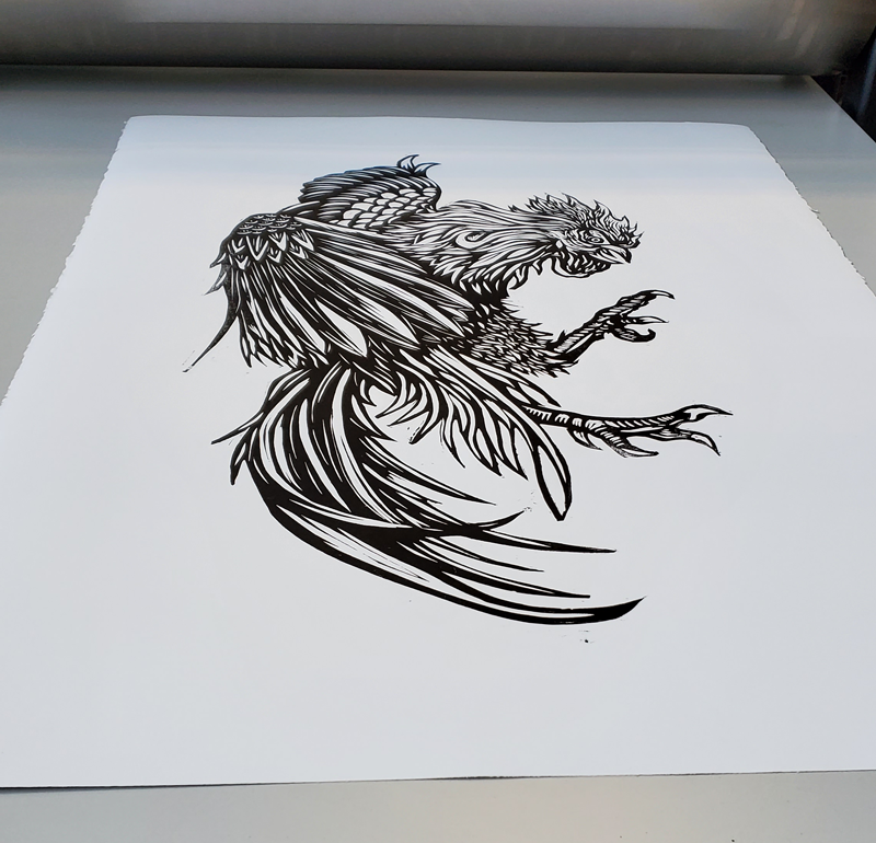 New Printing Press Rooster Print