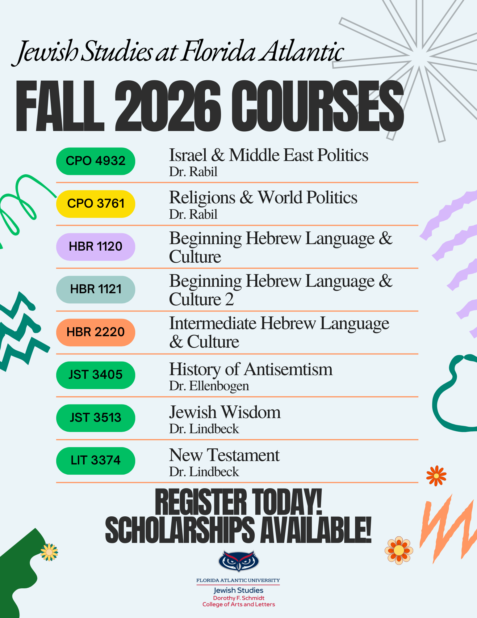 Fall 2026 Course Offerings