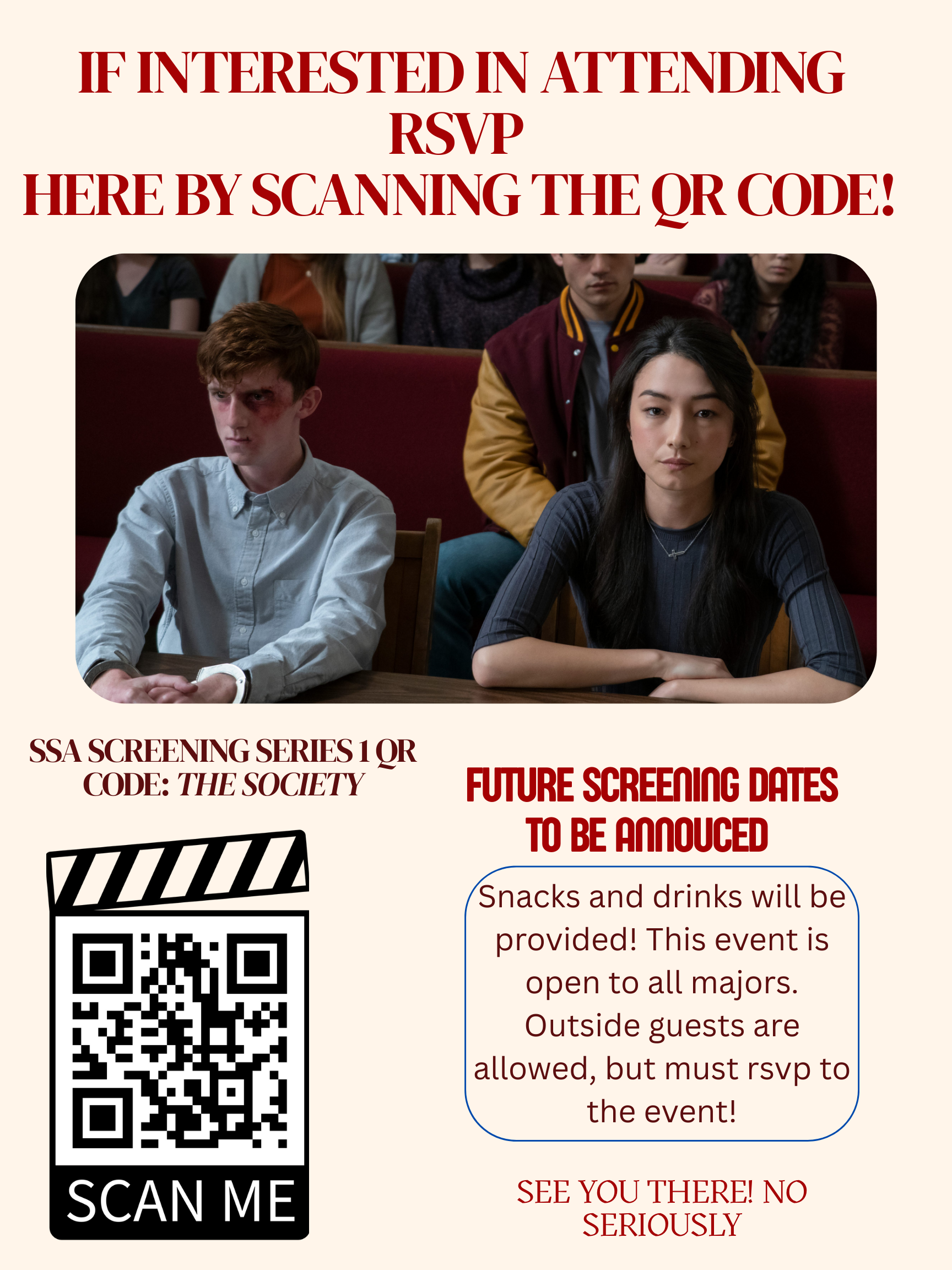 Flyer including information of screening event.