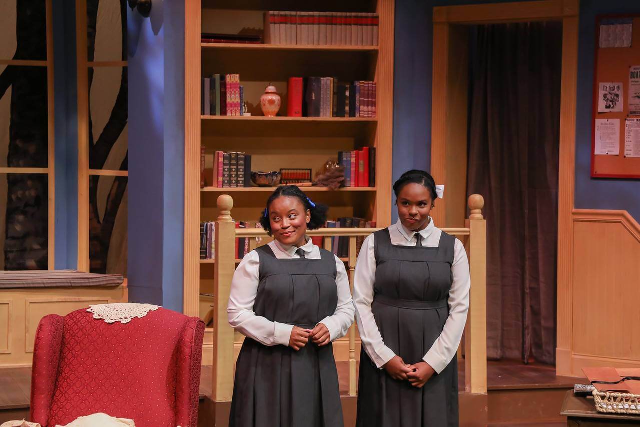 Theatre students in a production