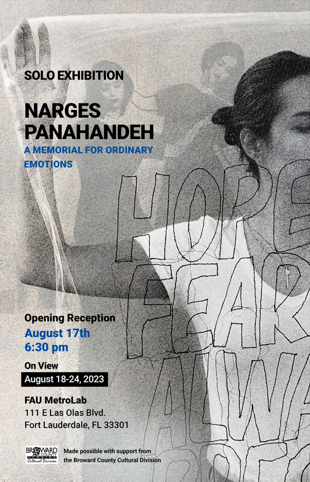 Narges Panahandeh Solo Exhibition Poster
