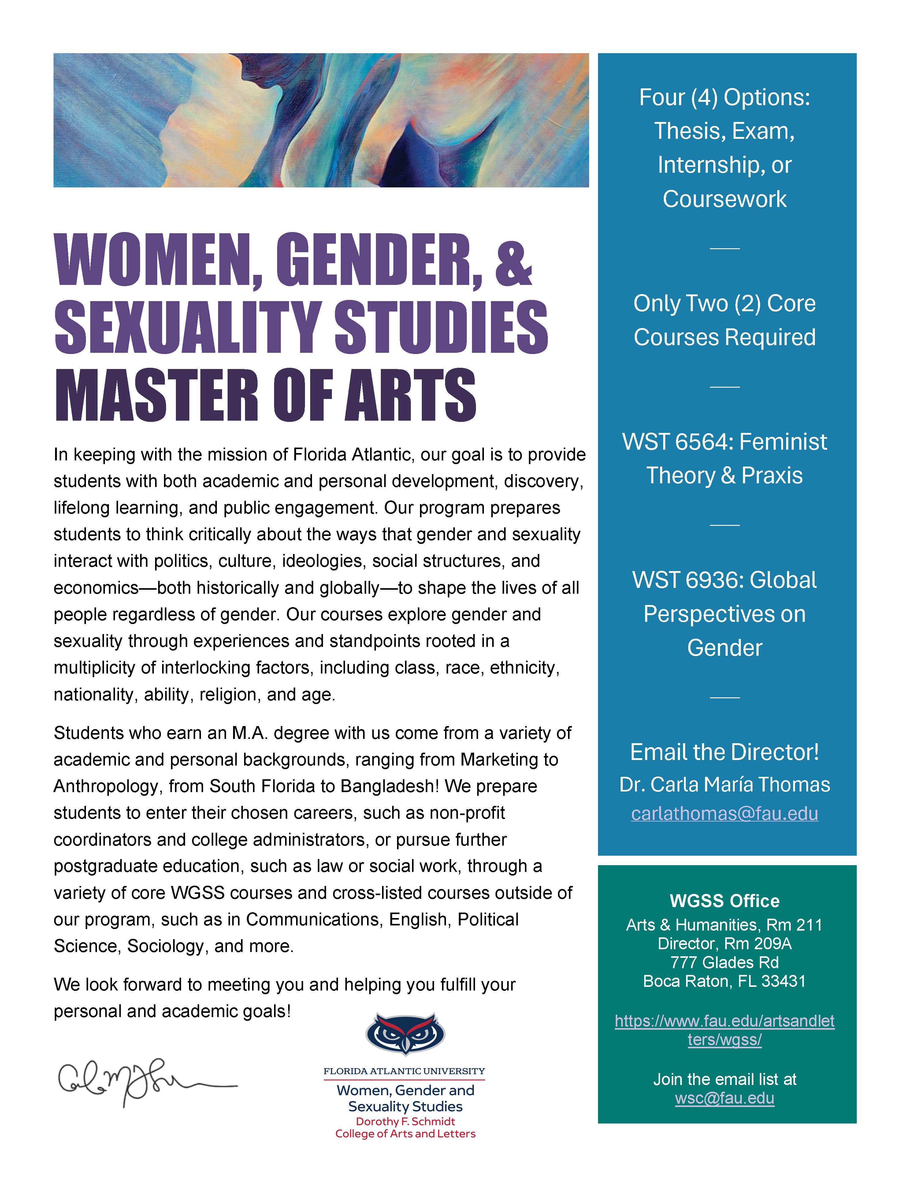 WGSS MA FLYER