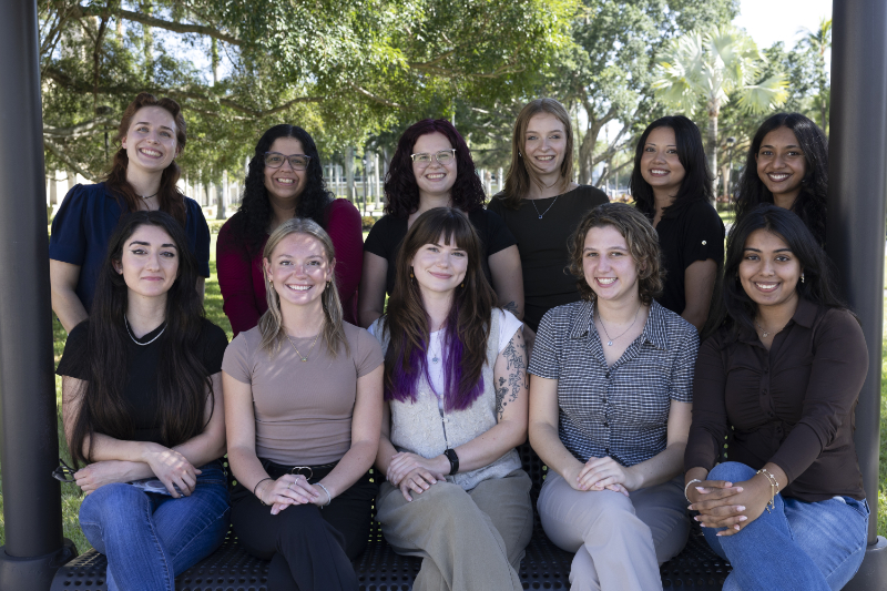 Left to Right Front Row: Dalia Elkhatib, Galina Knysh, Kamryn Graveman, Samantha Winick, Sarah Haque;  Back Row: Kylie Quann, Angelica Garzon, Molly Poore, Ella Burch, Alexa Rodriguez, Shaina Binu