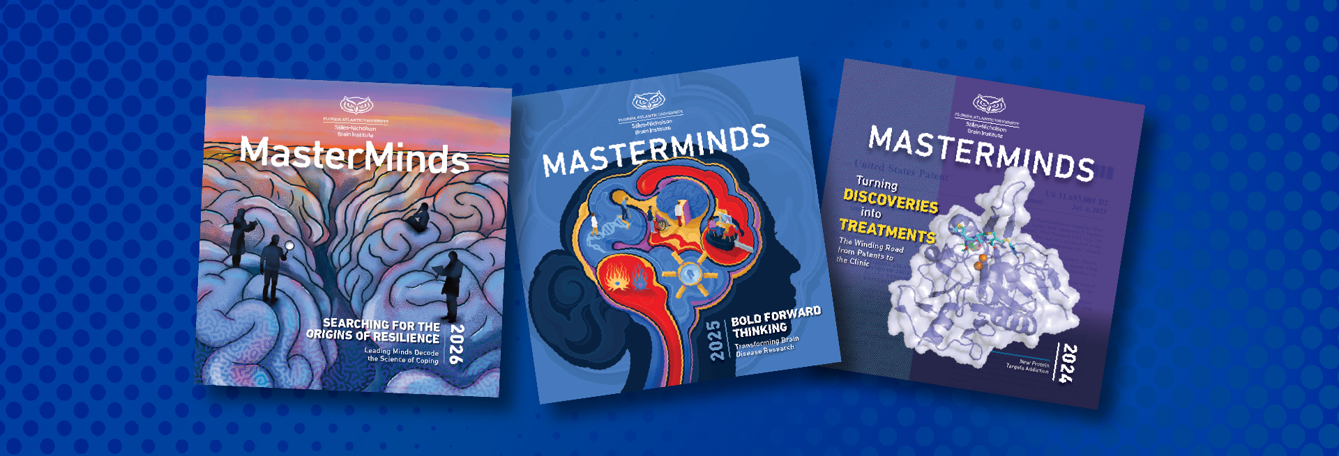 collage of MasterMinds magazine covers for 2024, 2025, 2026