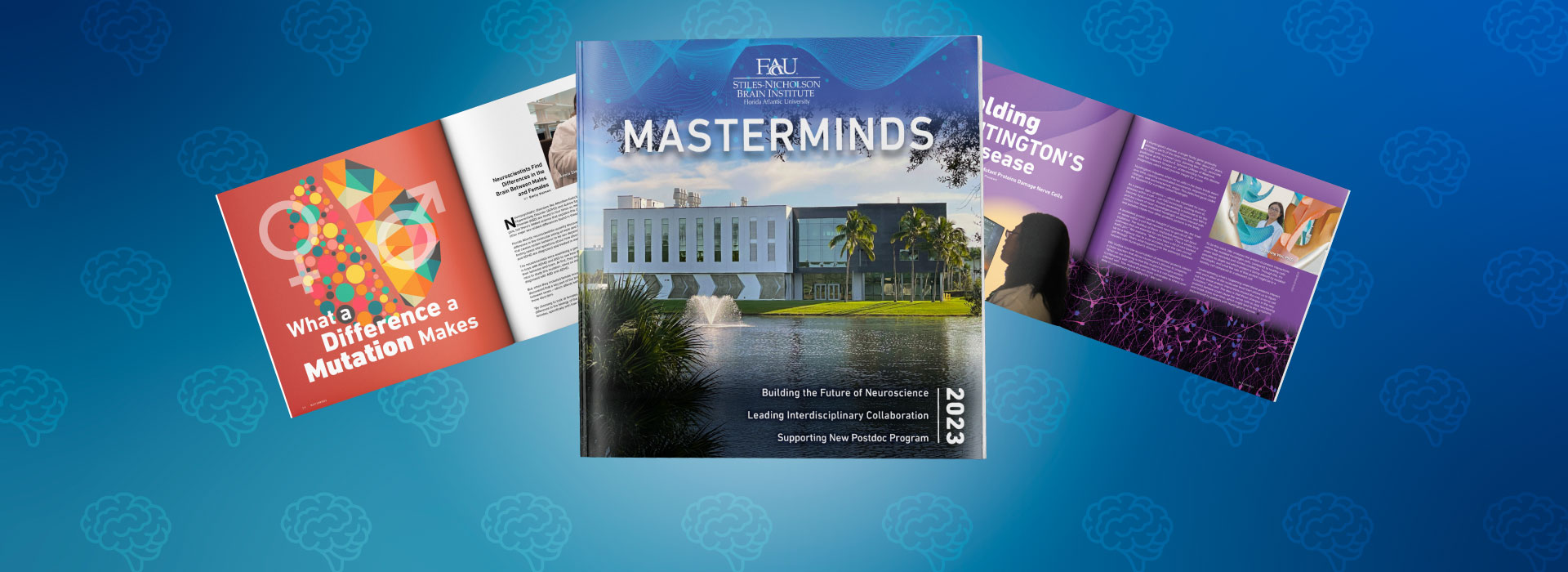 Masterminds Magazine cover and pages