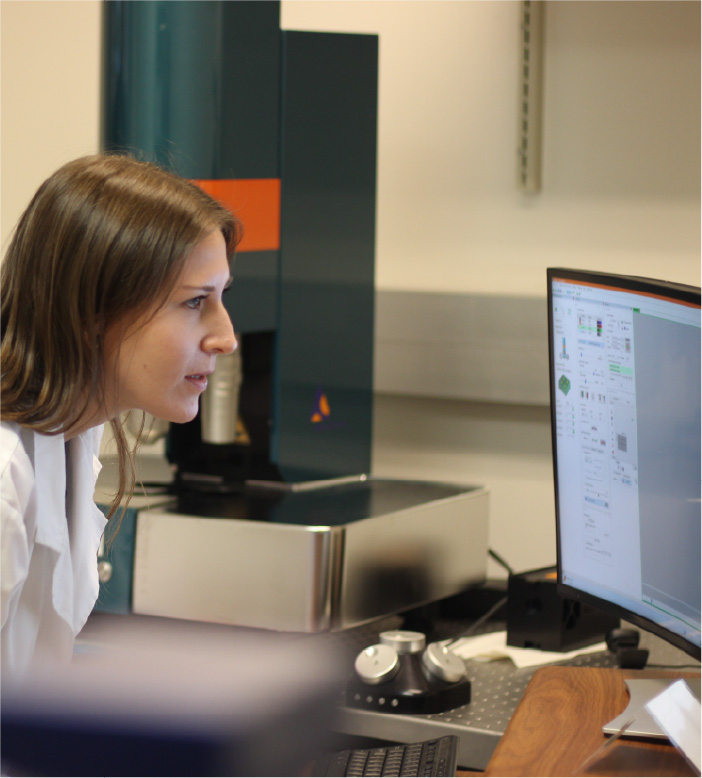 Student in front of computer
