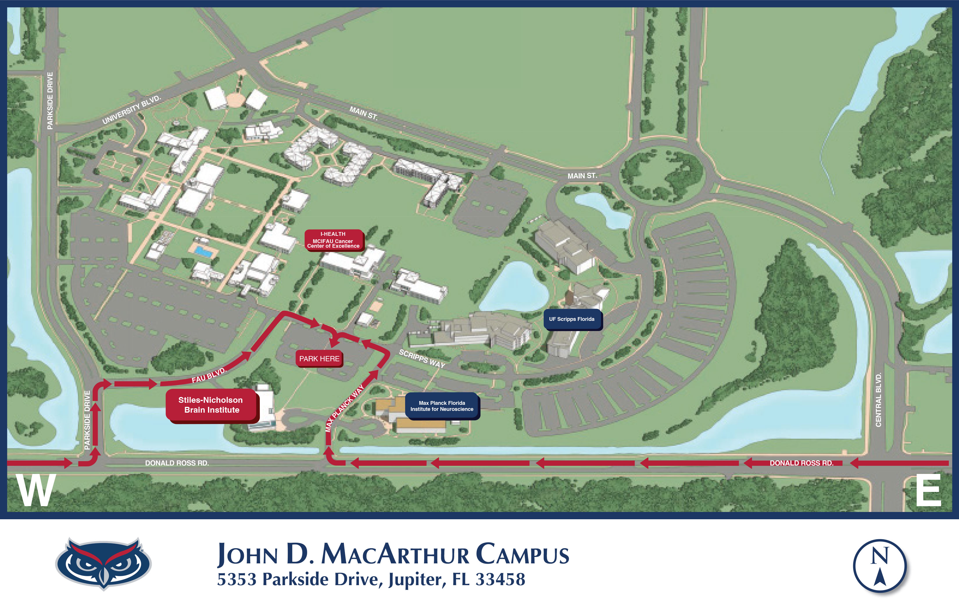 Jupiter campus map Brain Institute