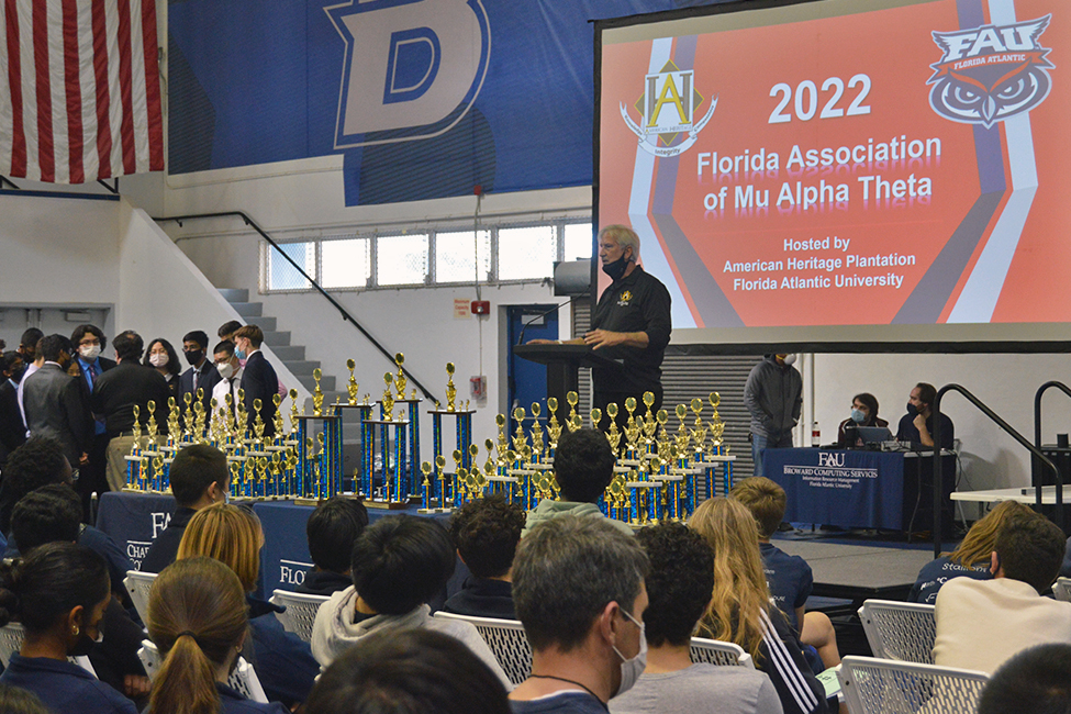 Richard Rovere, Director of Math Competition at American Heritage and one of the key organizers of this annual Mu Alpha Theta event.
