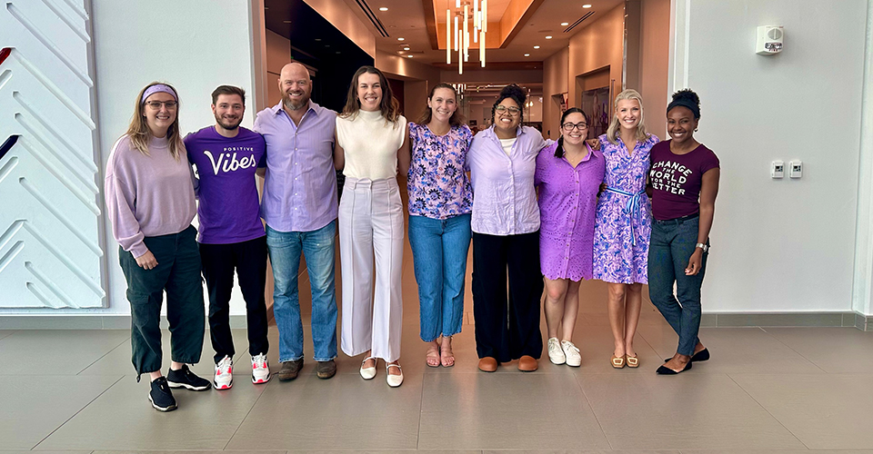 Group smiling for a photo