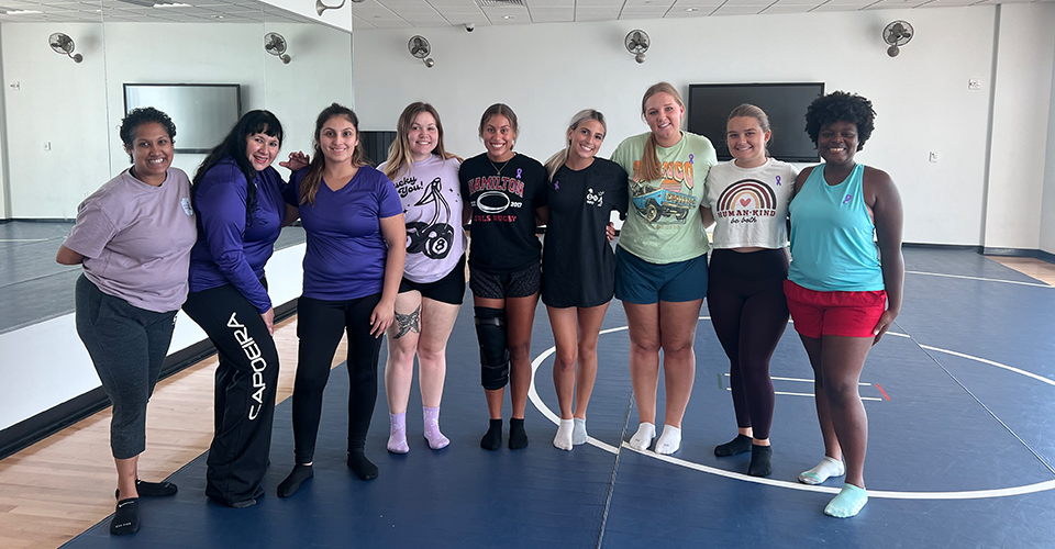 Group smiling for a photo