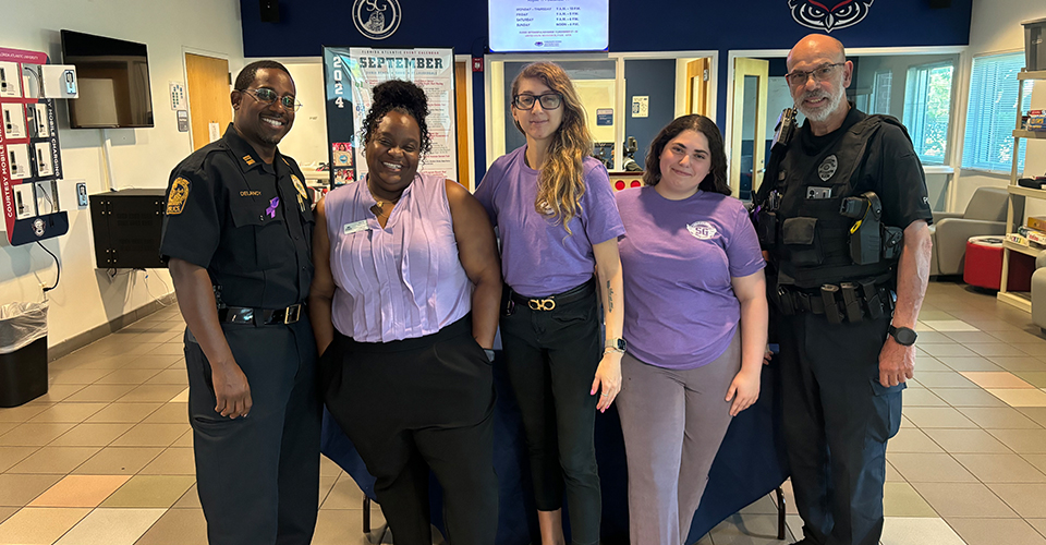 Group smiling for a photo