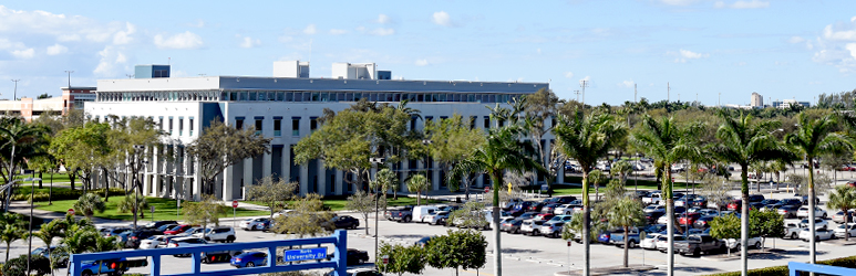Image of the College of Education Building in the Boca campus.
