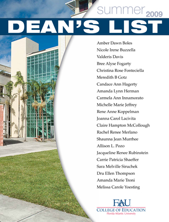 Summer 2009 Dean's List