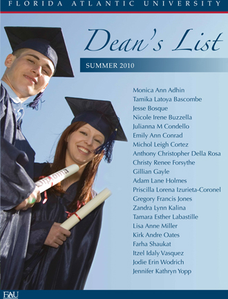 Summer 2010 Dean's List