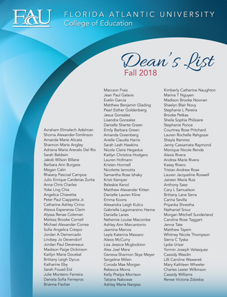Fall 2018 Dean's List