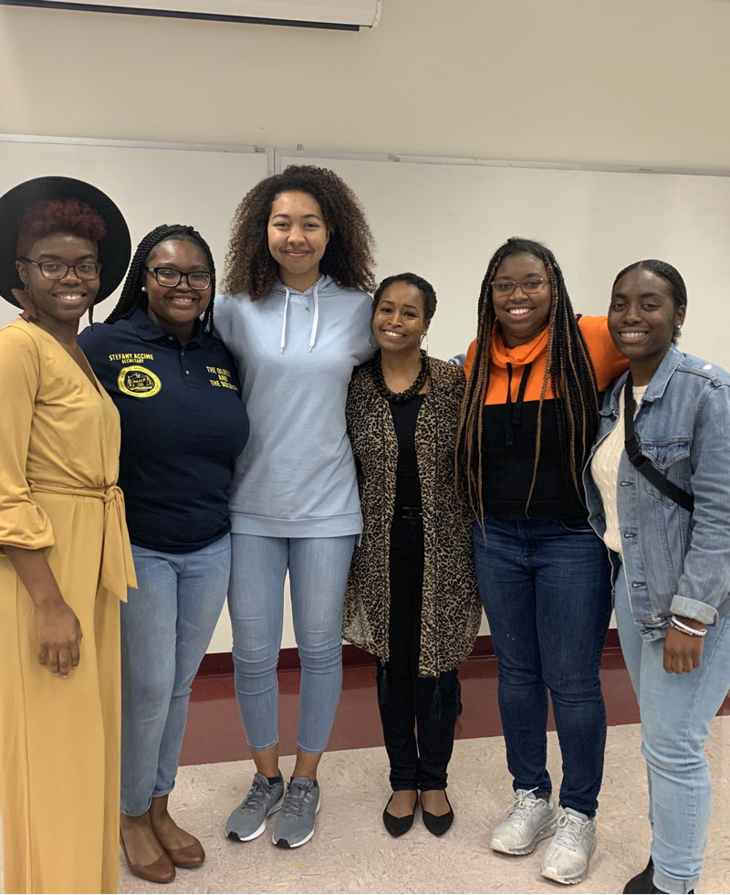 Dr. Nightengale-Lee with student participants.