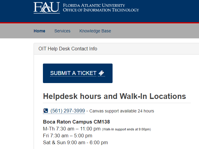Fau How To Submit A Tech Support Request
