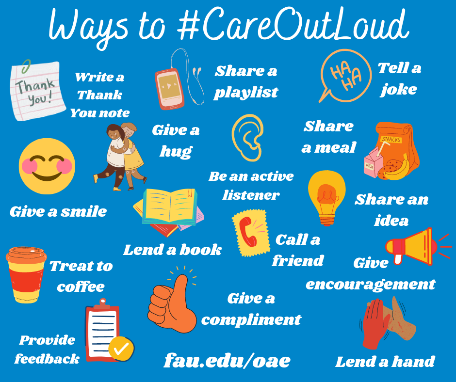 Ways to #CareOutLoud