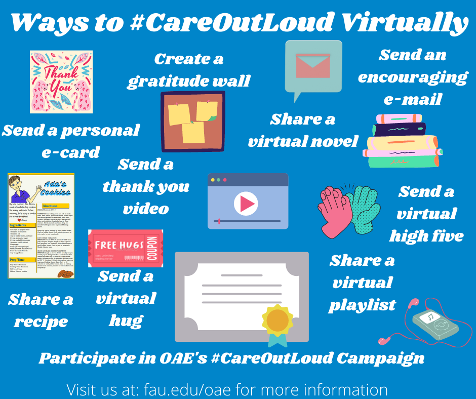 Ways to #CareOutLoud virtually