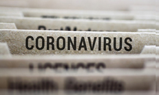 file folders with coronavirus tab